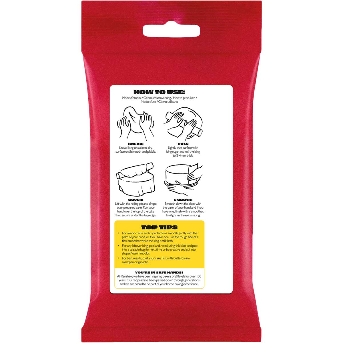 Renshaw Pâte à Sucre Jaune 1kg