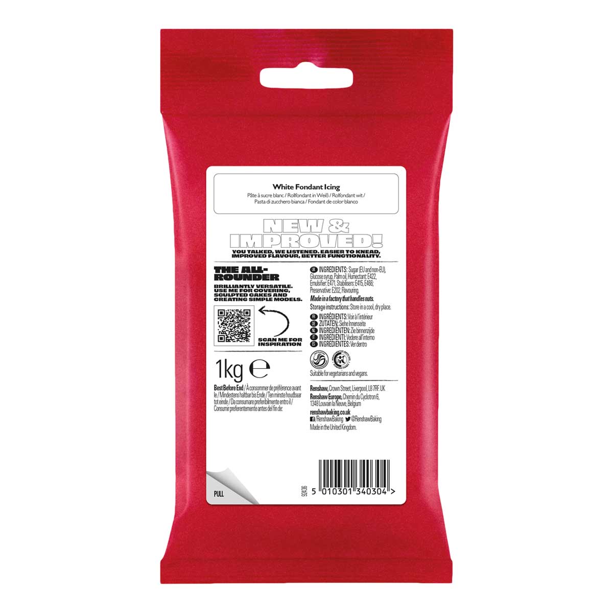 Renshaw Pâte à Sucre White 1kg