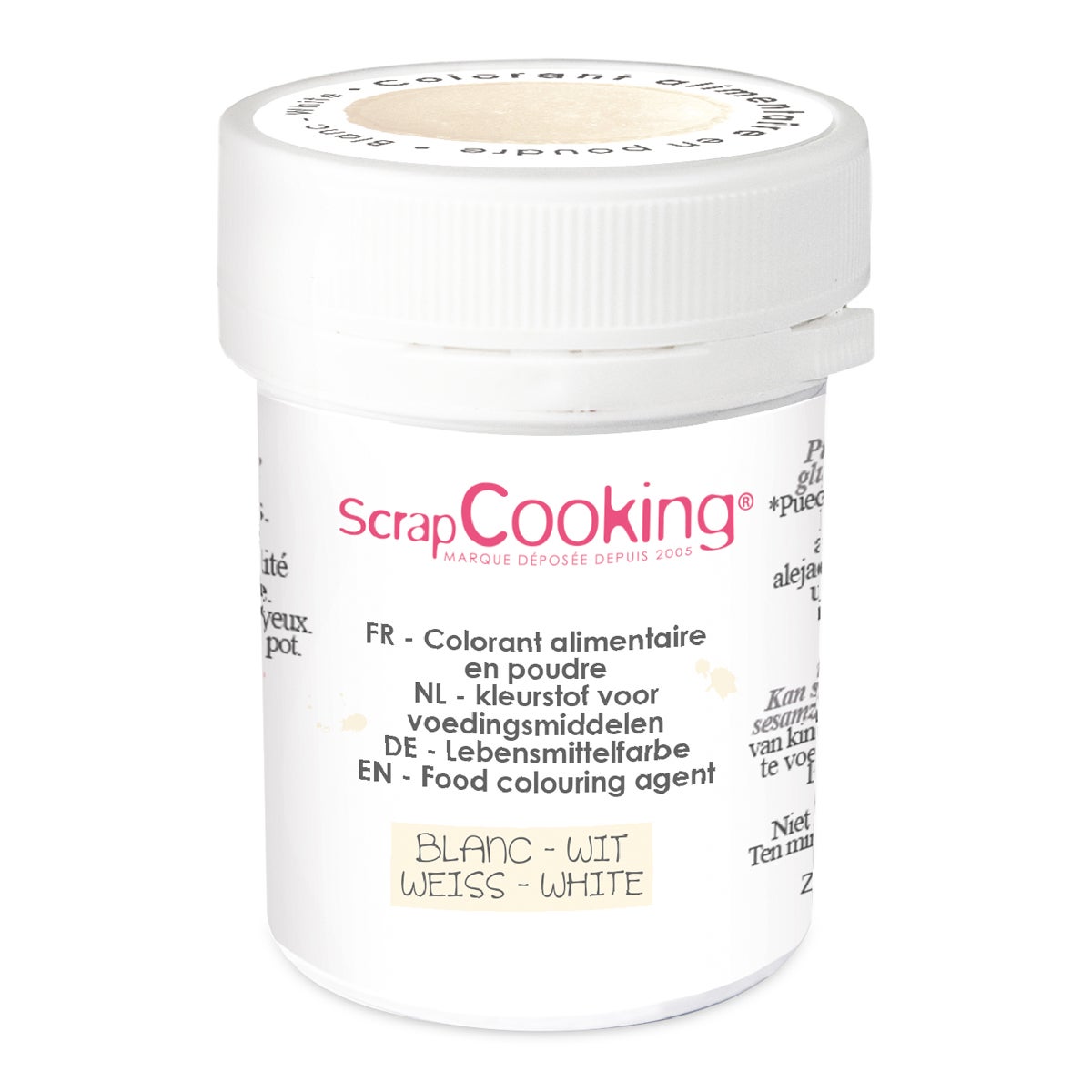 ScrapCooking Artificial Powder Food Colour 5g White