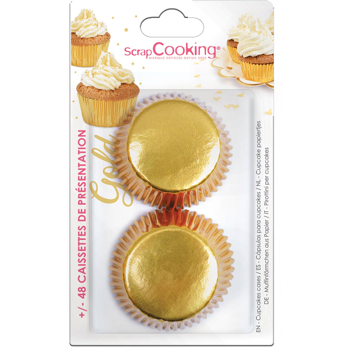 Scrapcooking Caissettes à Cupcake Or pk/48