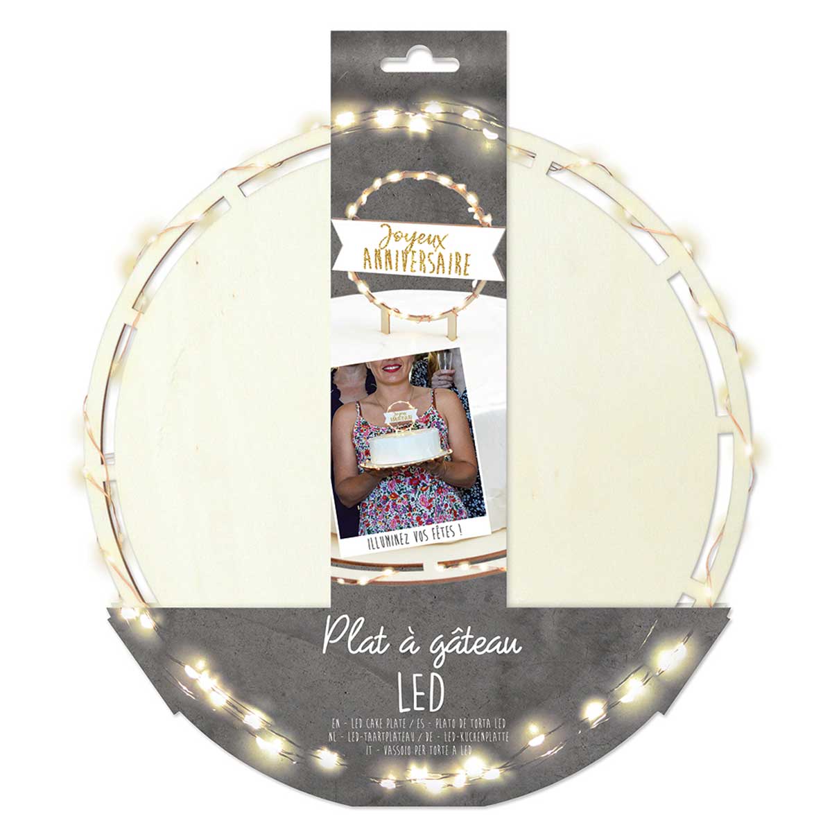Scrapcooking Plaque à gâteau LED Round