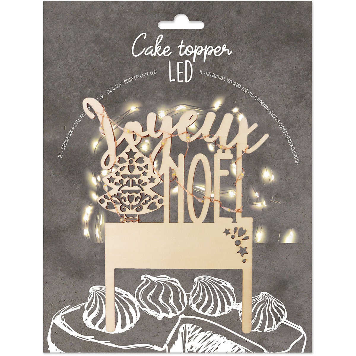 ScrapCooking Décor de gâteau LED Joyeux Noël