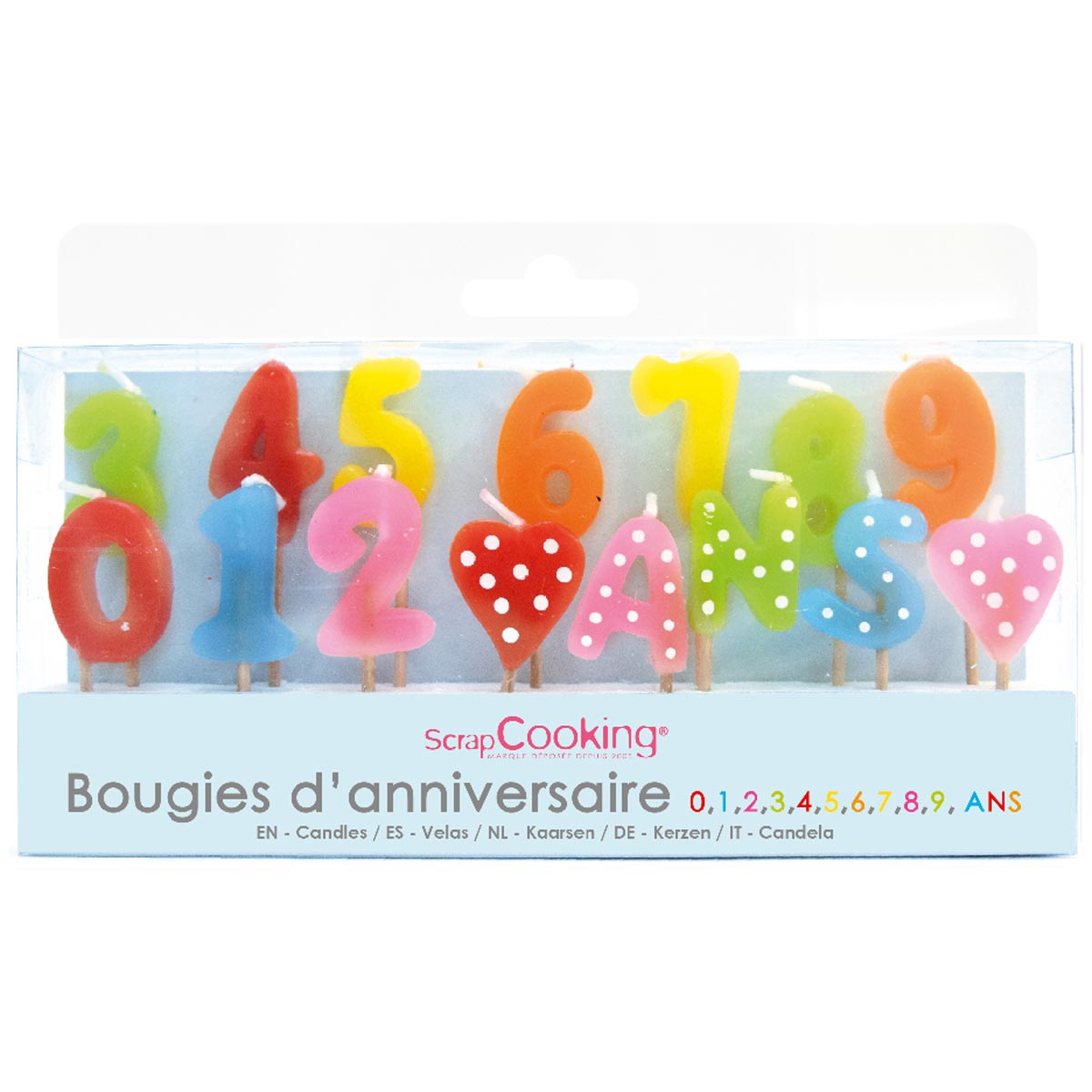 Scrapcooking Bougies colorées pk/15 1 2 3 ans