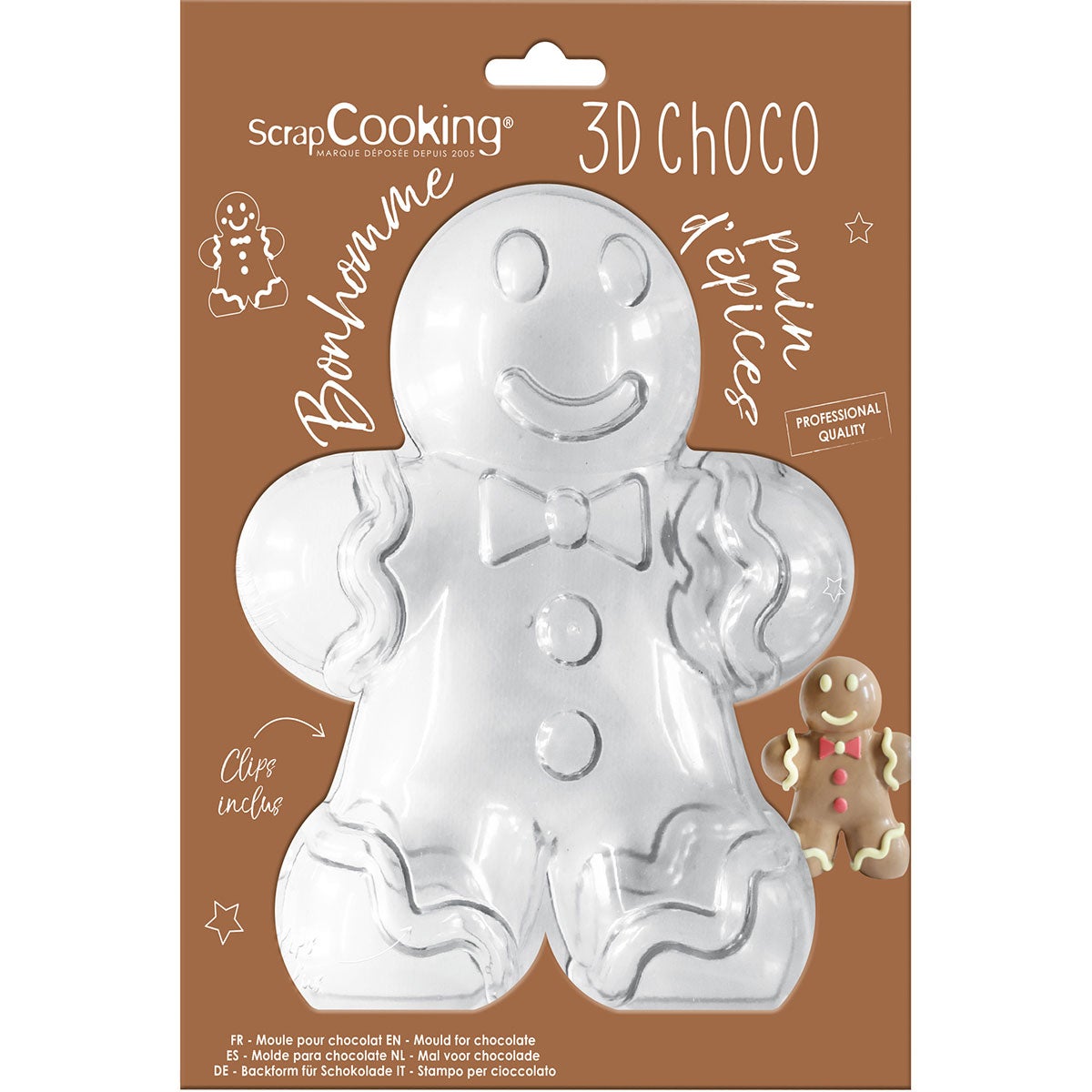 ScrapCooking Bonhomme de pain d'épices 3D moule à choco