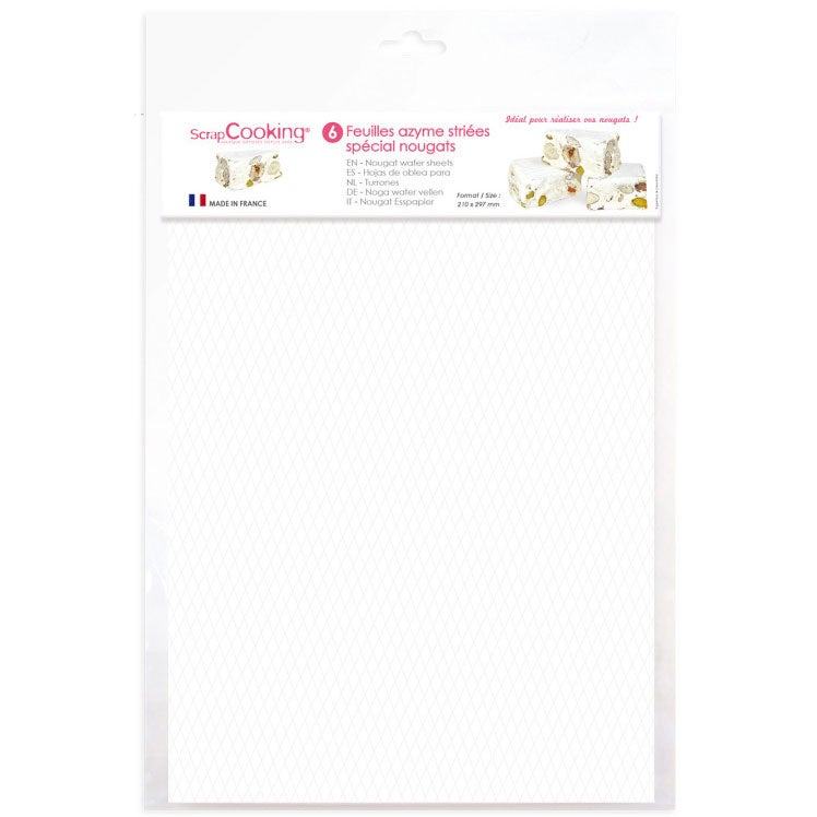 Scrapcooking Nougat Gaufrette Feuilles 6/pk