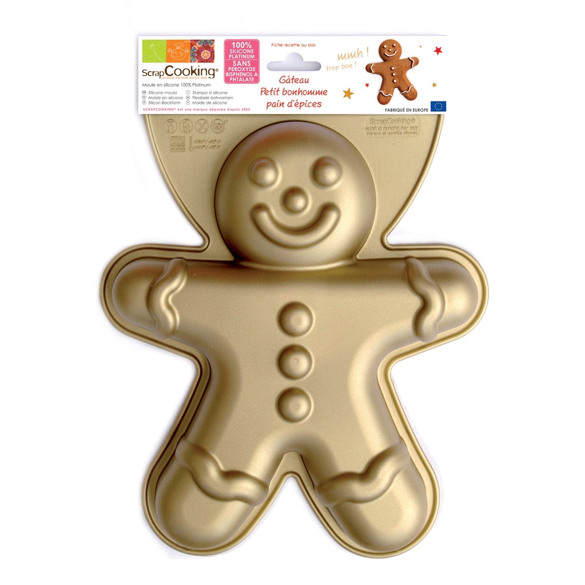 Scrapcooking Moule en Silicone - Gingerman 27cm