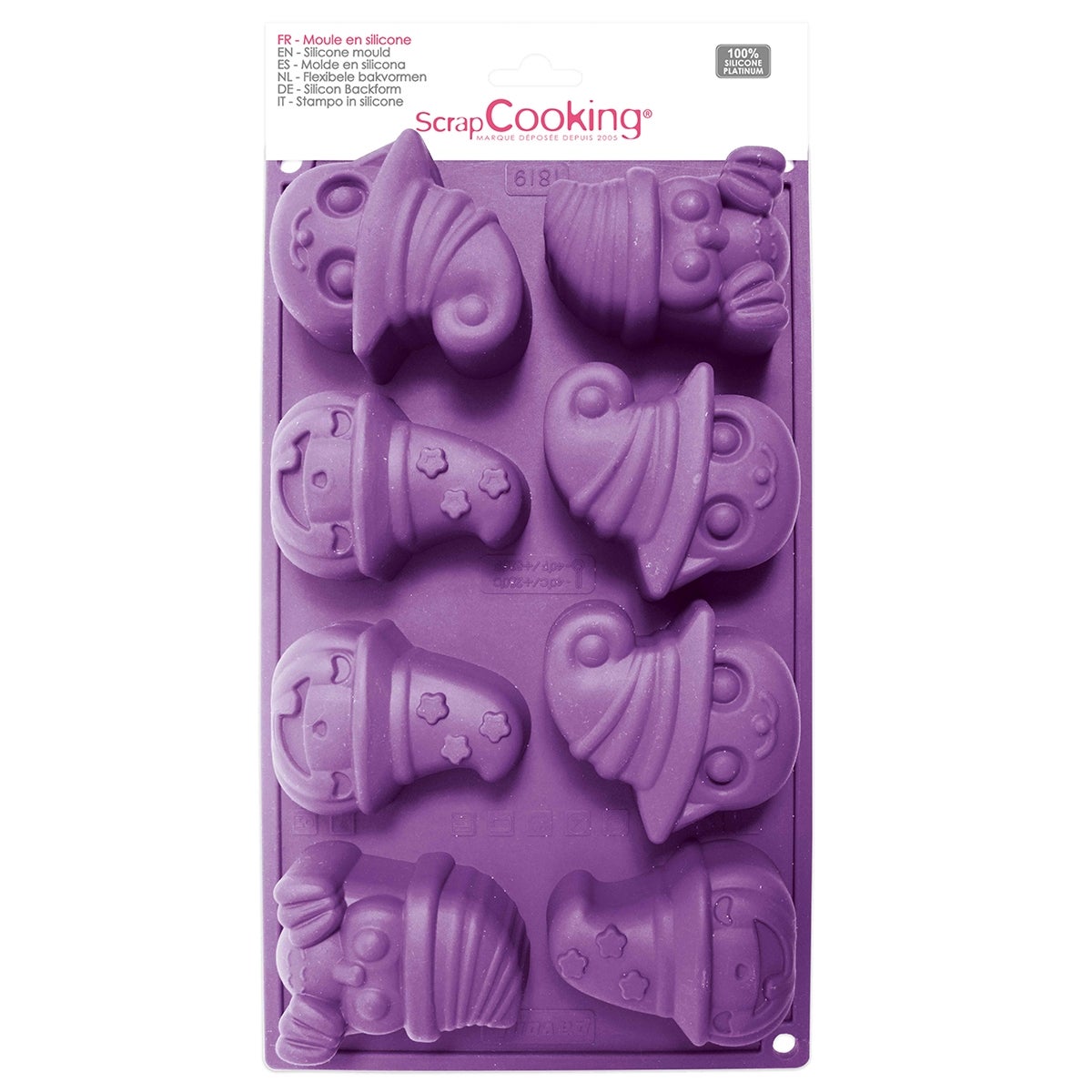 Scrapcooking Moule en silicone Halloween Violet