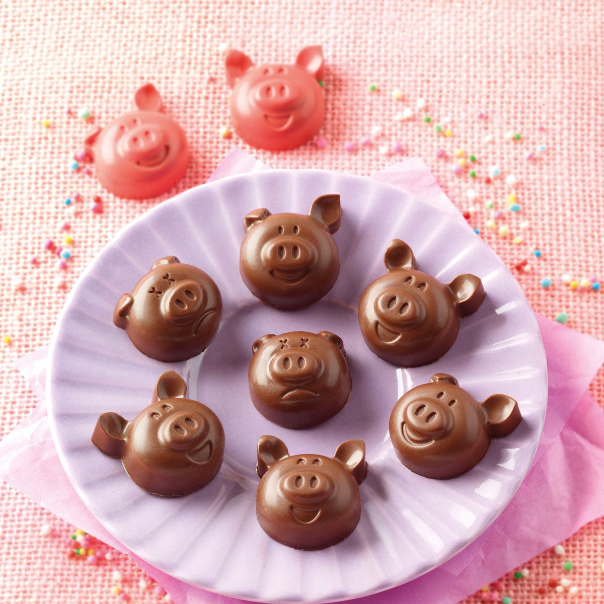 Silikomart Moule à Chocolat Cochons