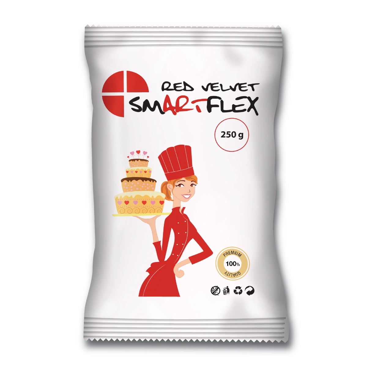 SmartFlex Pâte à sucre Velours Rouge 250g