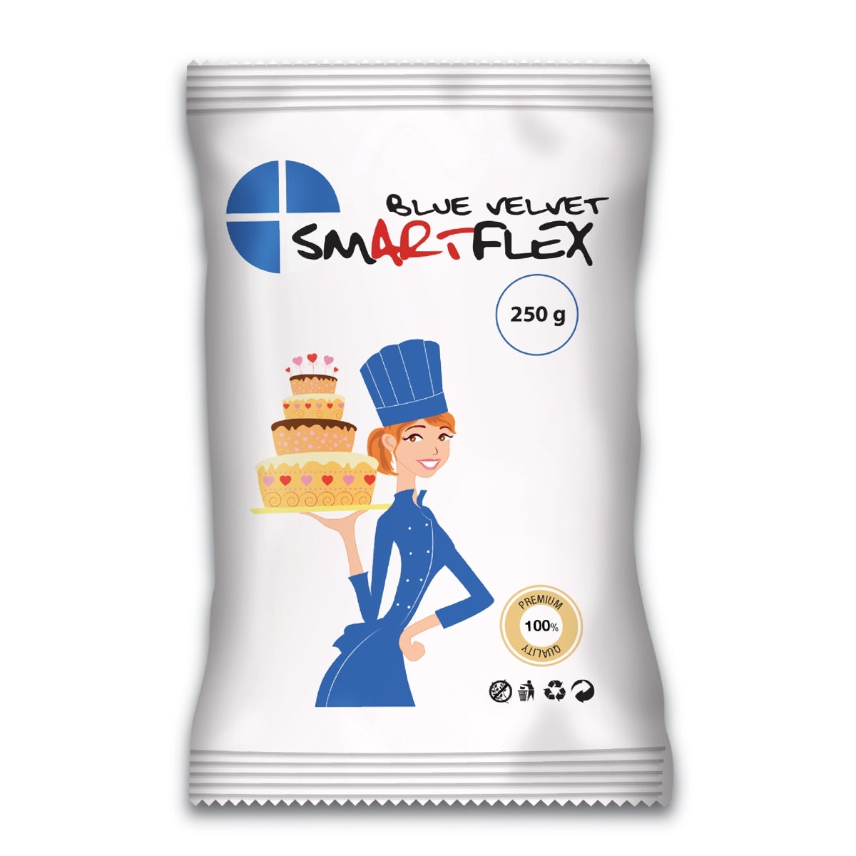 SmartFlex Pâte à sucre Velours Bleu 250g