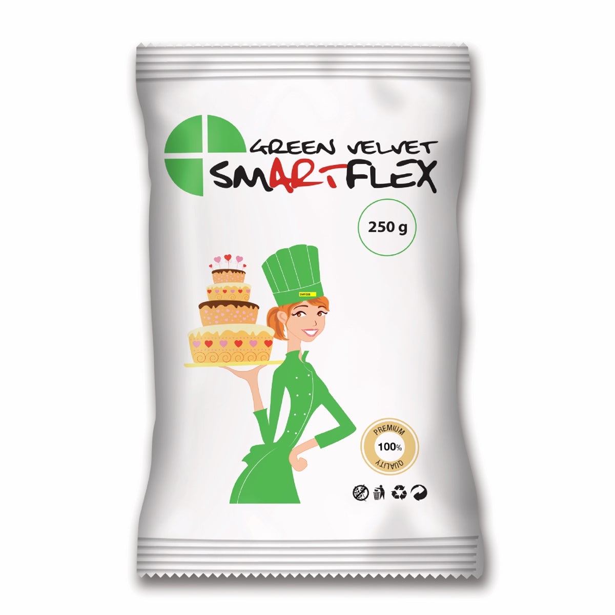 SmartFlex Pâte à sucre Velours Vert 250g
