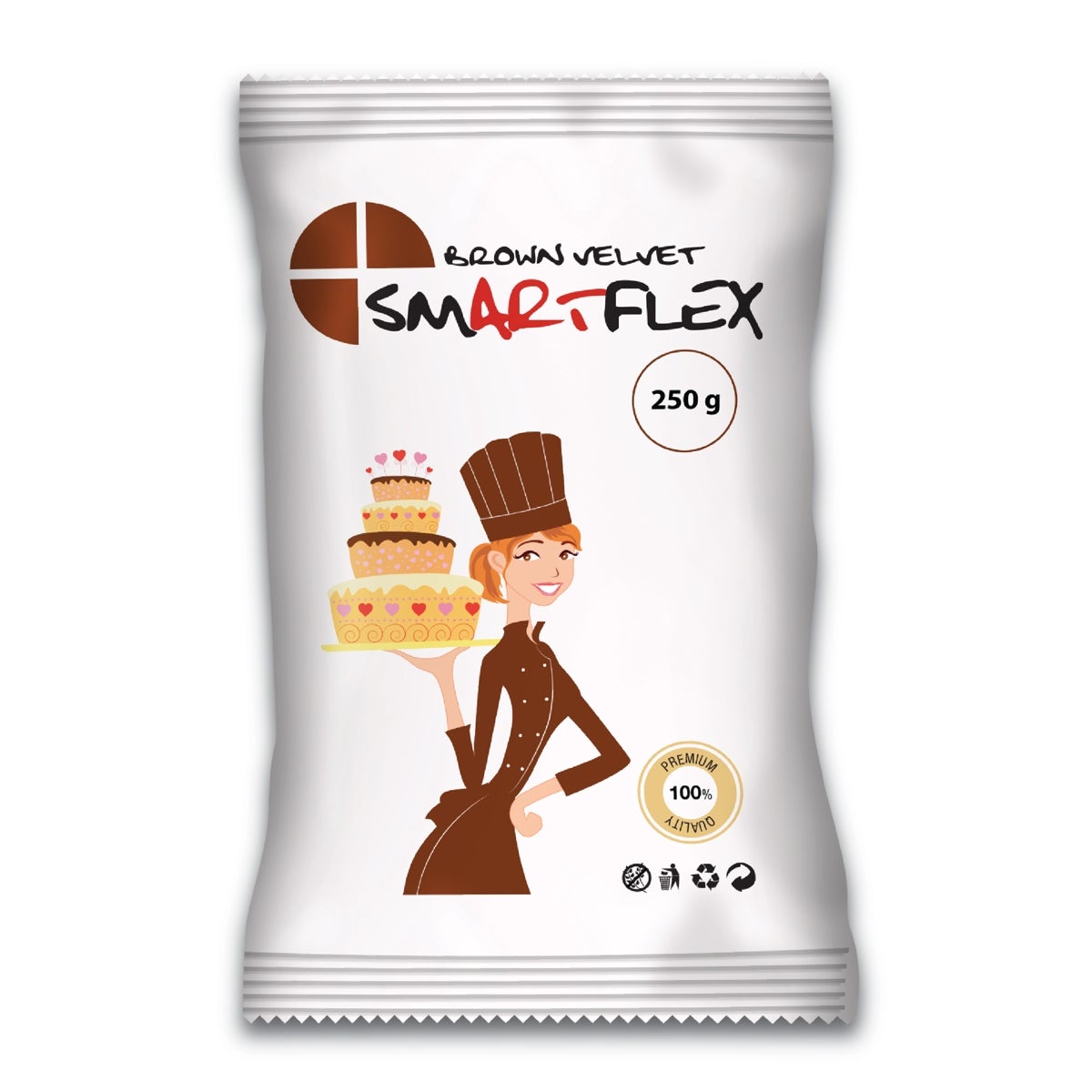 SmartFlex Pâte à sucre Marron Velvet 250g