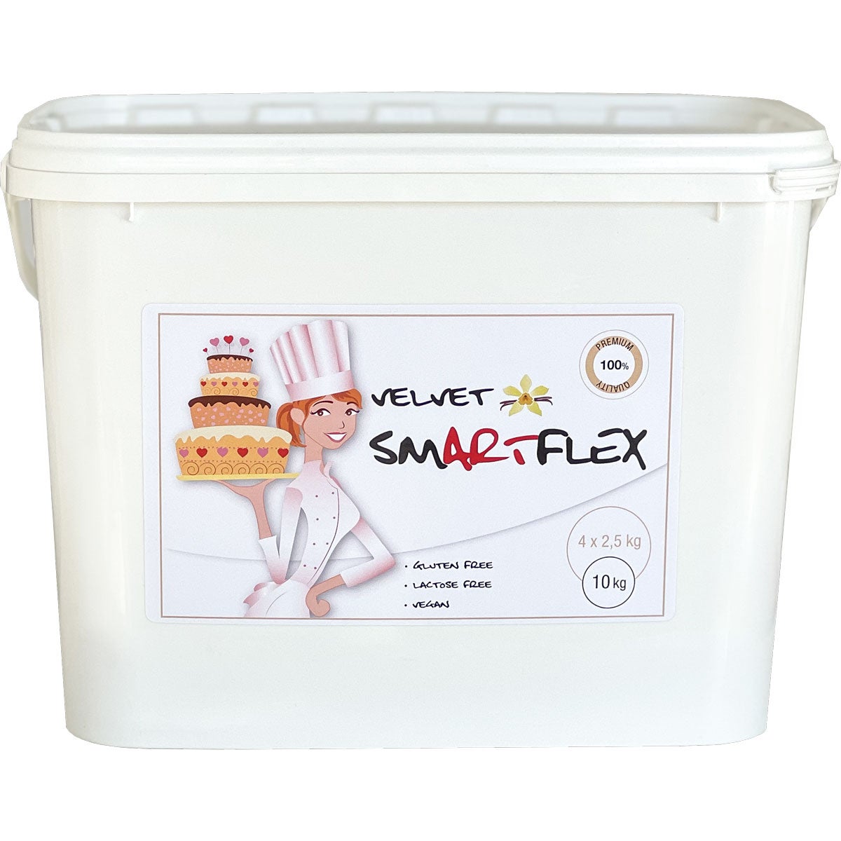 SmartFlex Pâte à sucre Blanc Velours Vanille 10kg