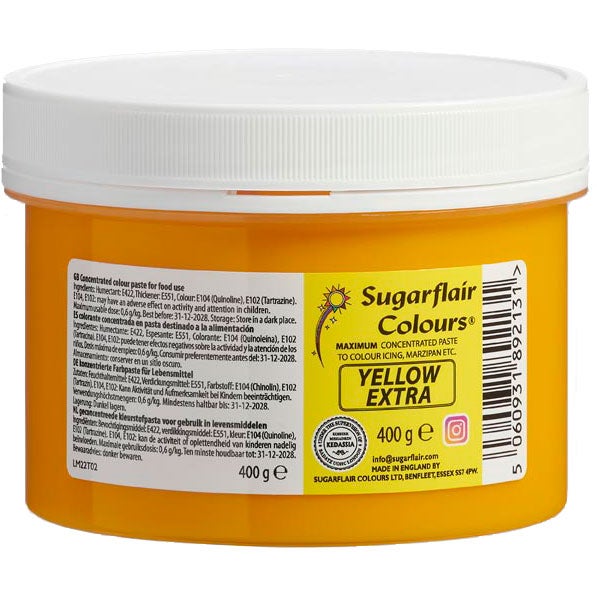 Sugarflair - Max Concentrate Paste Colour EXTRA JAUNE 400 g