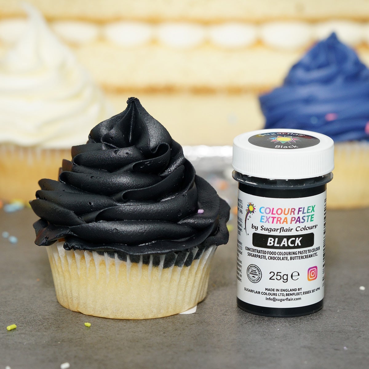 Sugarflair Colourflex Extra Paste Black - 25g
