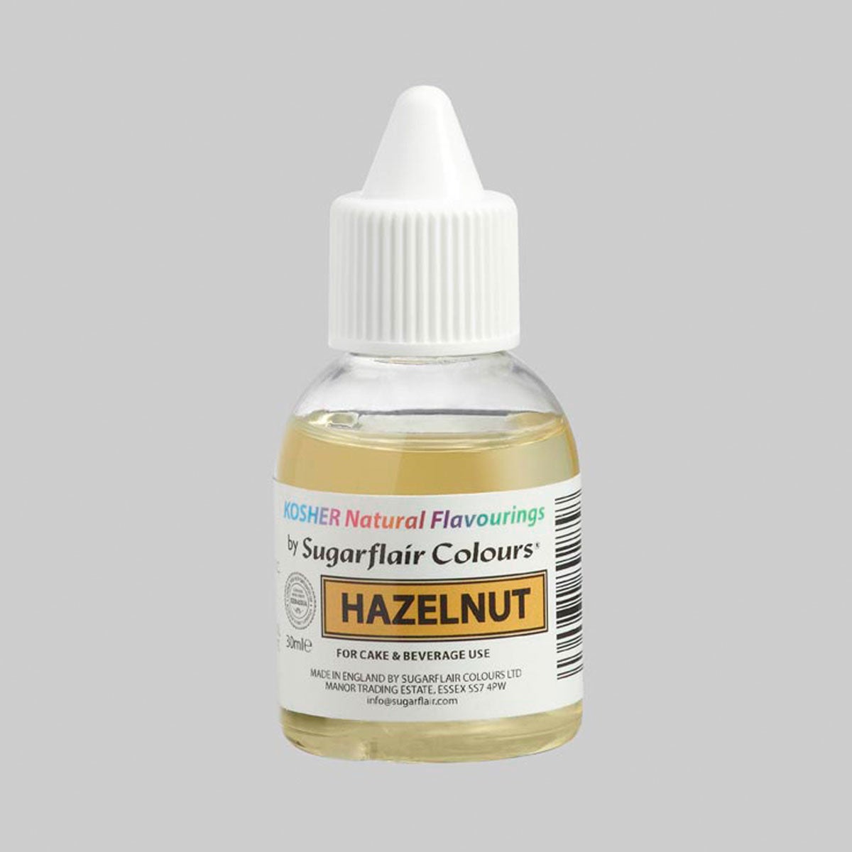 Sugarflair Kasher Arôme Naturel Noisette 30ml
