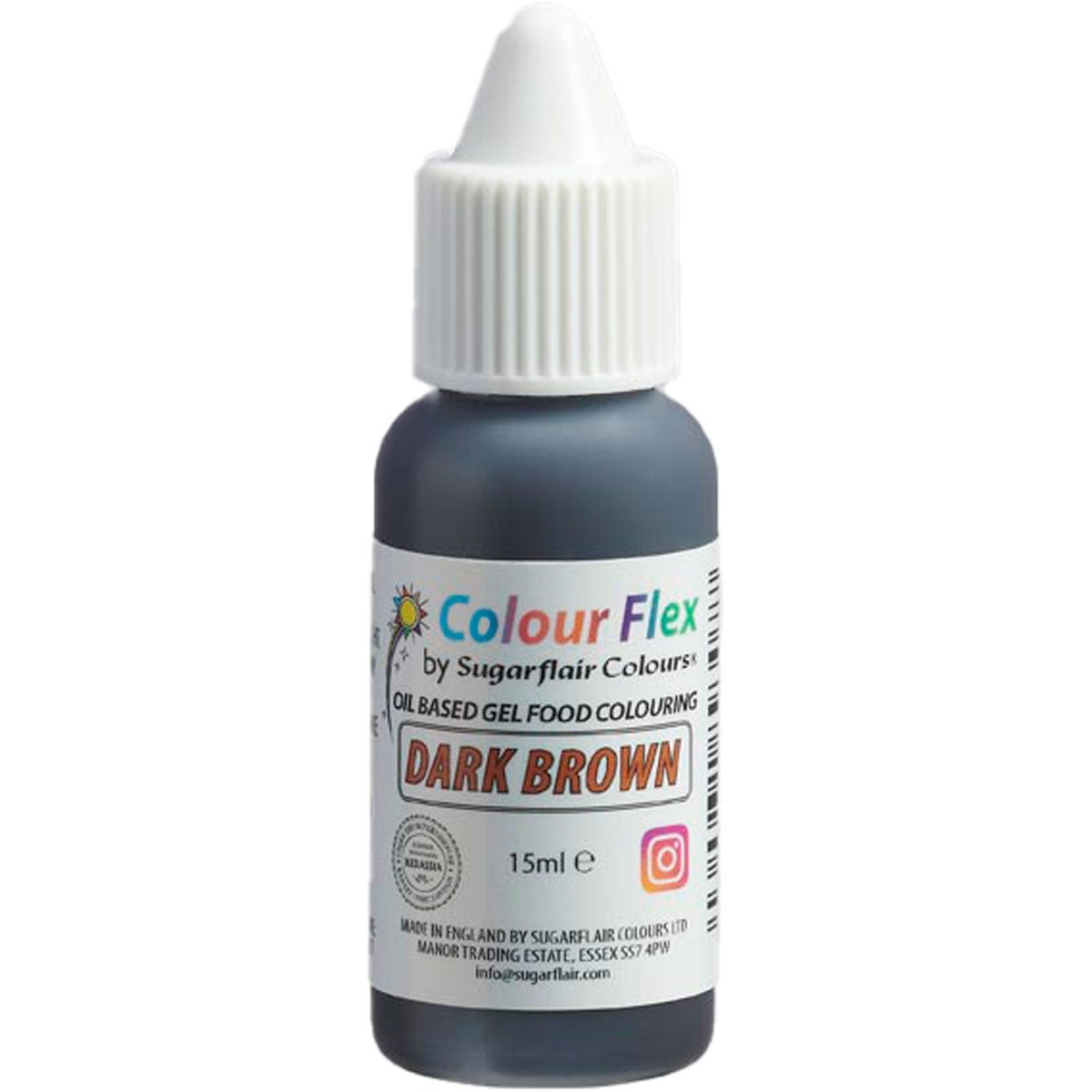 Sugarflair Colourflex Dark Brown 15ml