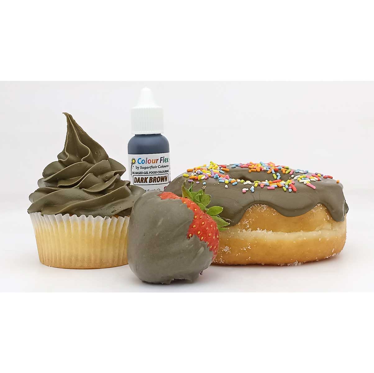 Sugarflair Colourflex Dark Brown 15ml