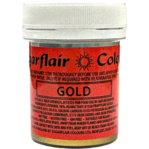 Sugarflair Peinture alimentaire Brillante -Or - 35g