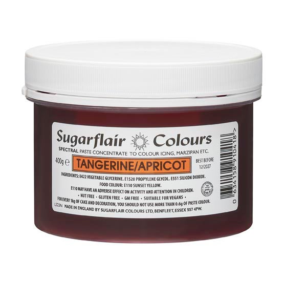 Sugarflair Pâte colorante TANGERINE 400g