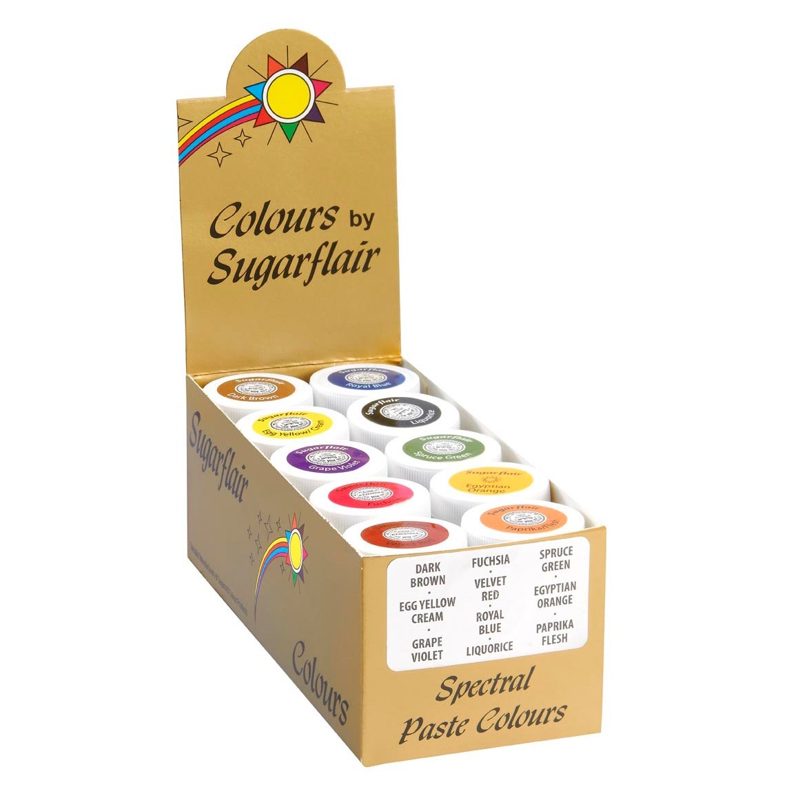 Sugarflair Collection Pâtes Colorantes Set/10