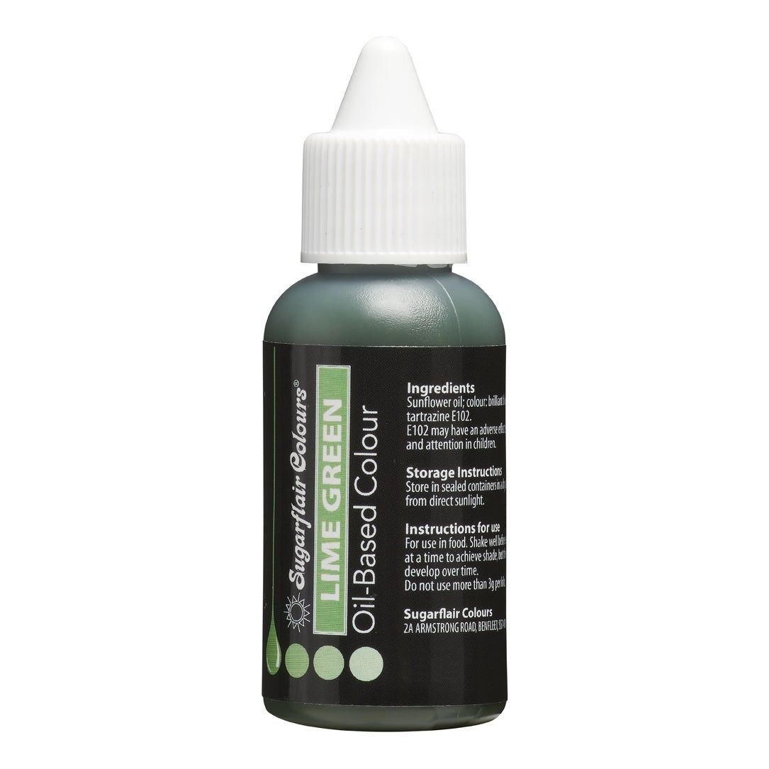 Sugarflair Colorant à l'huile - Vert citron 30 ml
