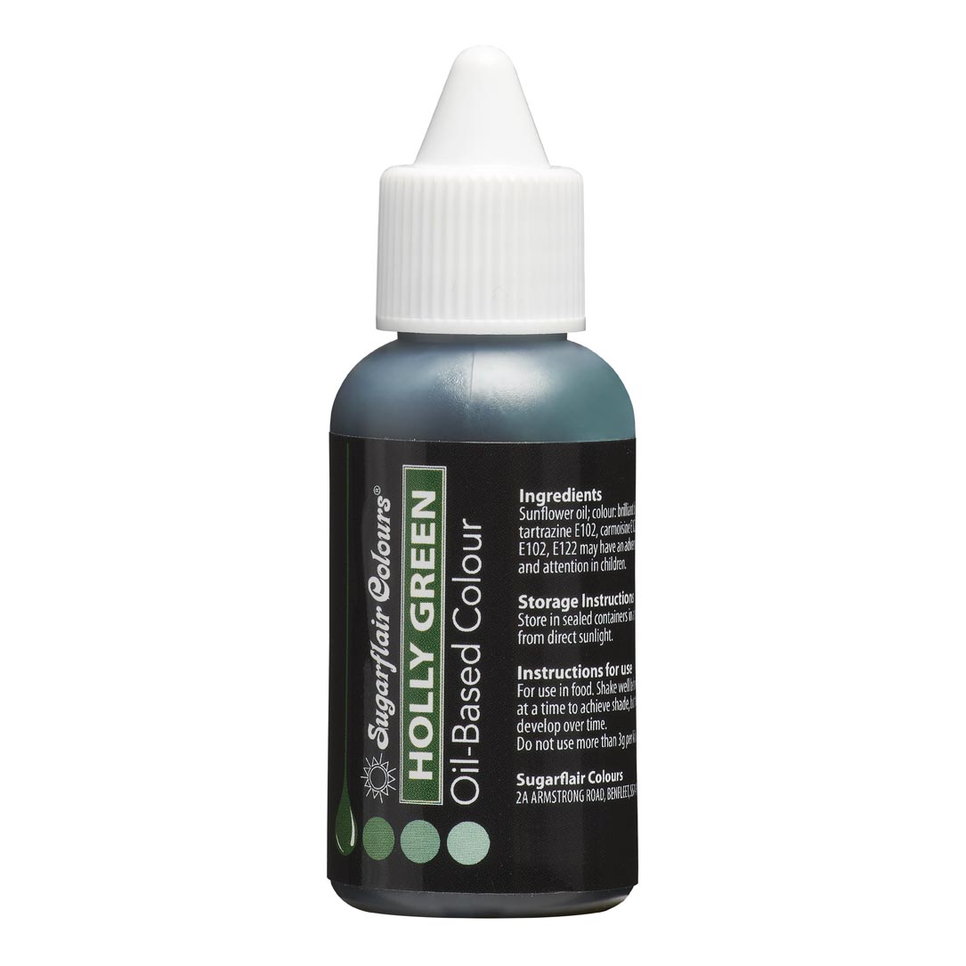 Sugarflair Colorant à l'huile - Holly Green 30 ml
