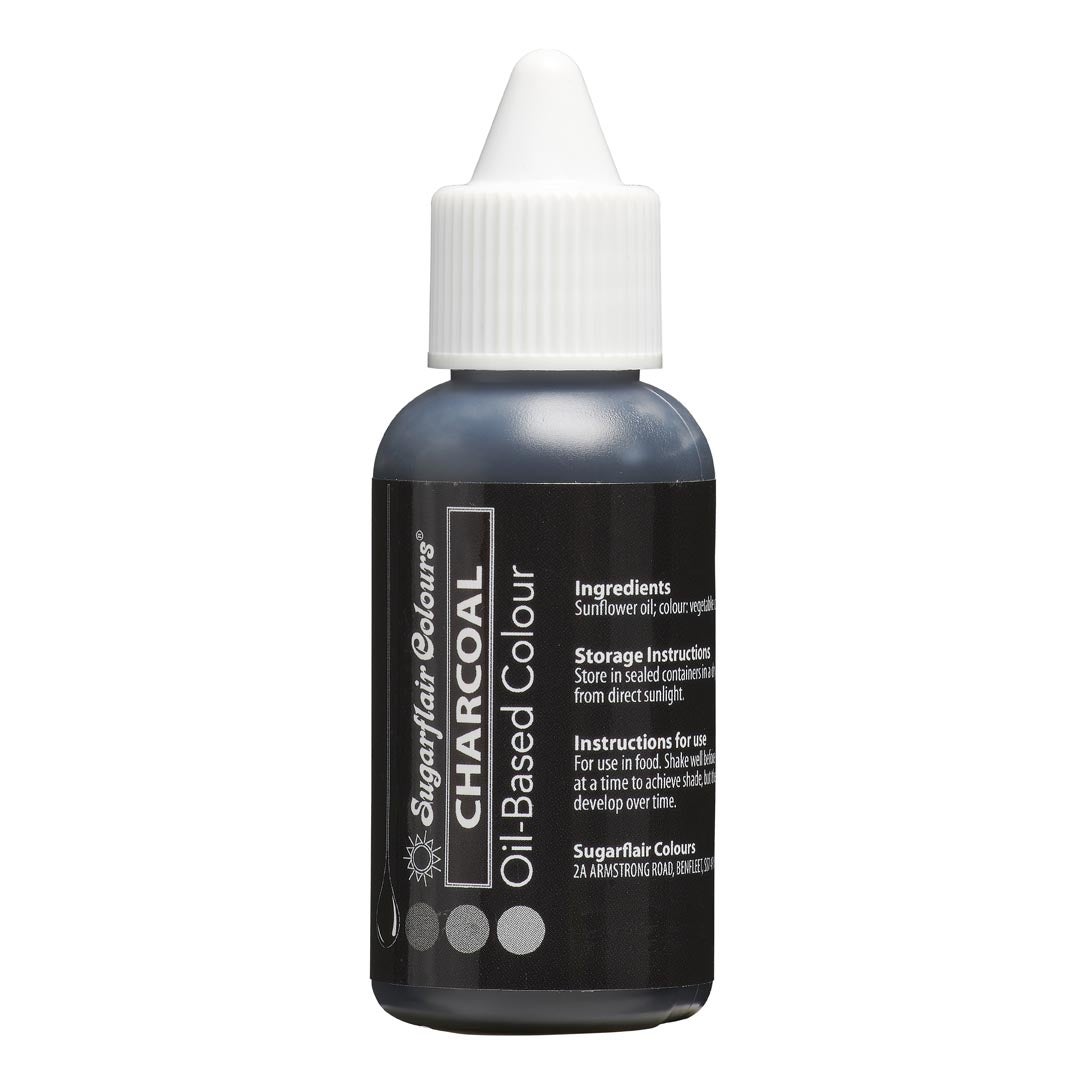 Sugarflair Colorant à l'huile - Charbon de bois 30 ml