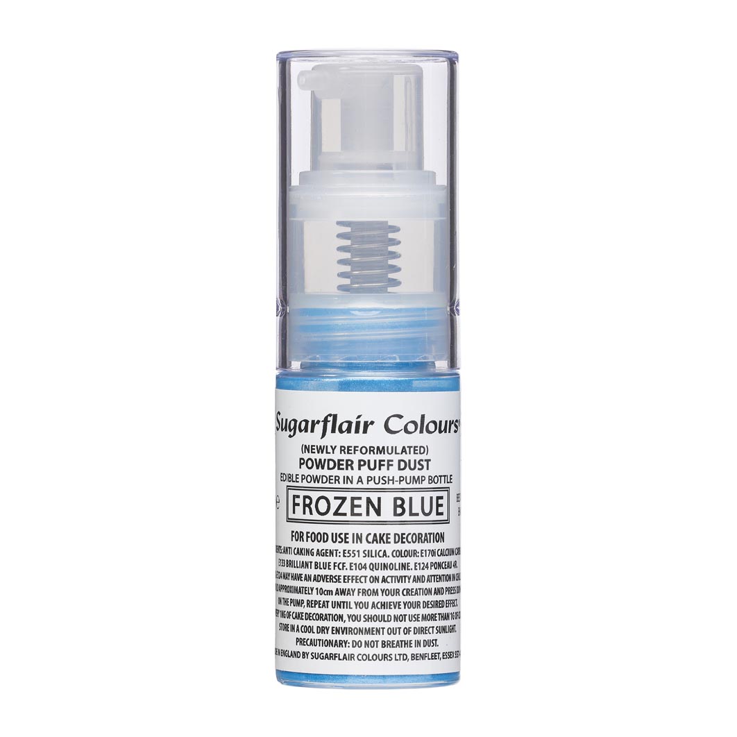 Sugarflair Pompe Spray Poudre Puff Dust -Frozen Blue-