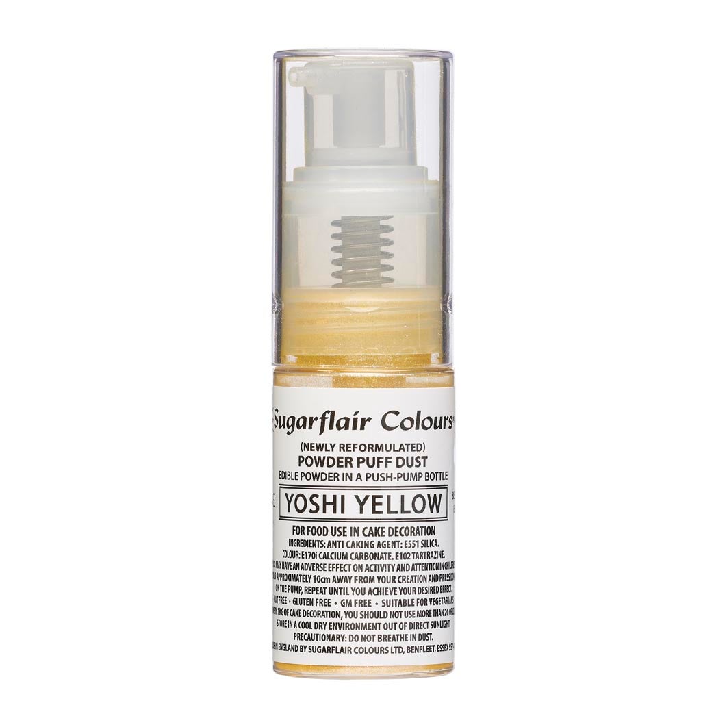 Sugarflair Poudre à Paillettes en Spray -Yoshi Jaune-