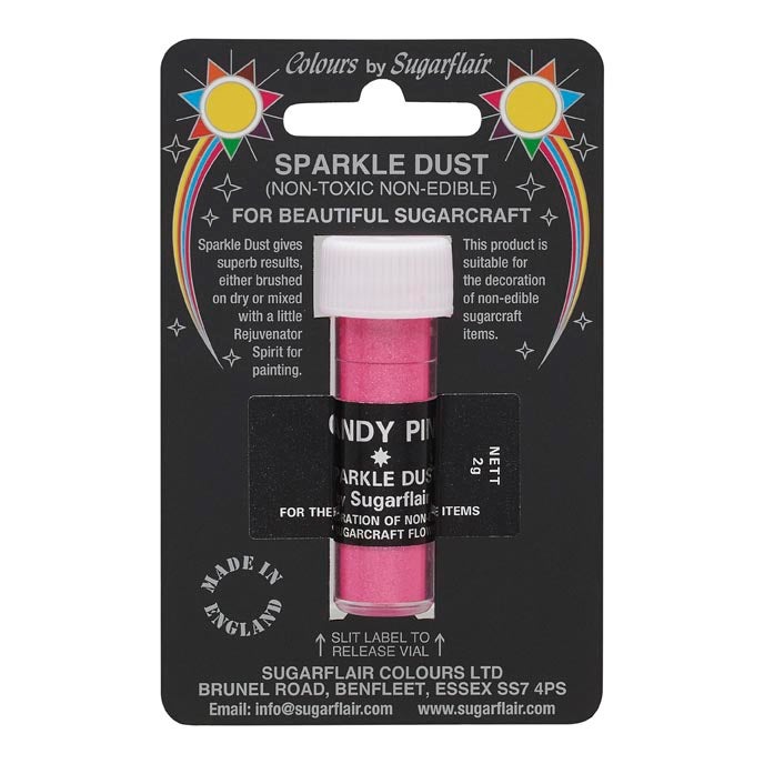 Sugarflair Poudre Étincelante - Pink 2g
