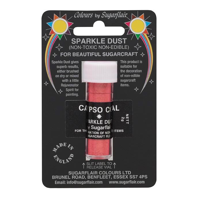 Sugarflair Poudre Étincelante - Calypso Coral 2g