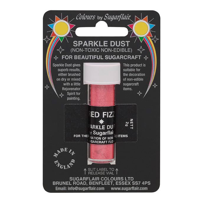 Sugarflair Poudre Étincelante - Red Fiz 2g