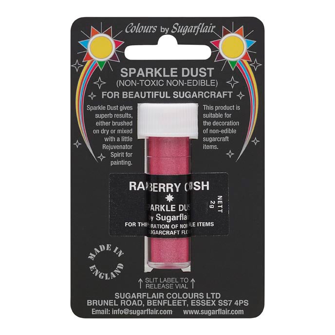 Sugarflair Poudre Étincelante - Raspberry Crush 2g