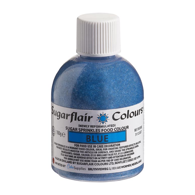 Sugarflair Sprinkles en Sucre - Bleu - 100 g