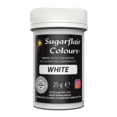 Sugarflair Pâte alimentaire colorée Pastel BLANC 25g