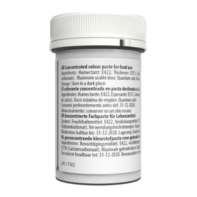 Sugarflair Pâte alimentaire colorée Pastel BLANC 25g