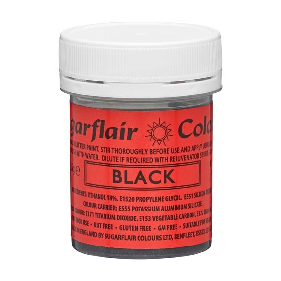Sugarflair Peinture Alimentaire Brillante -Noir- 35g