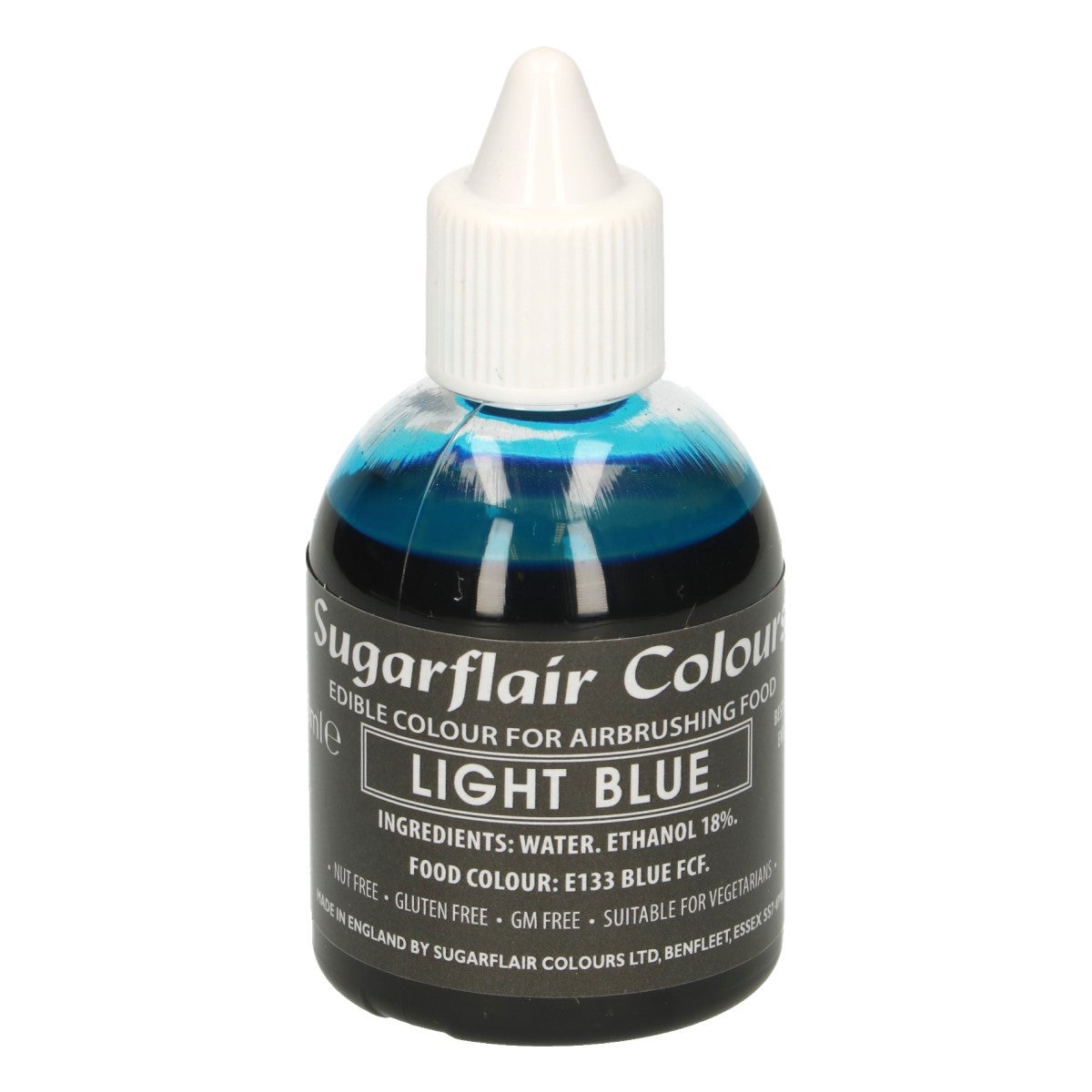 Sugarflair Colorant Aérographe Bleu Clair 60ml