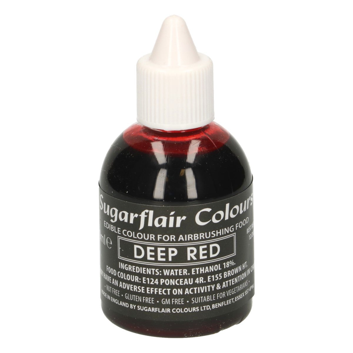 Sugarflair Colorant Aérographe Rouge Foncé 60ml