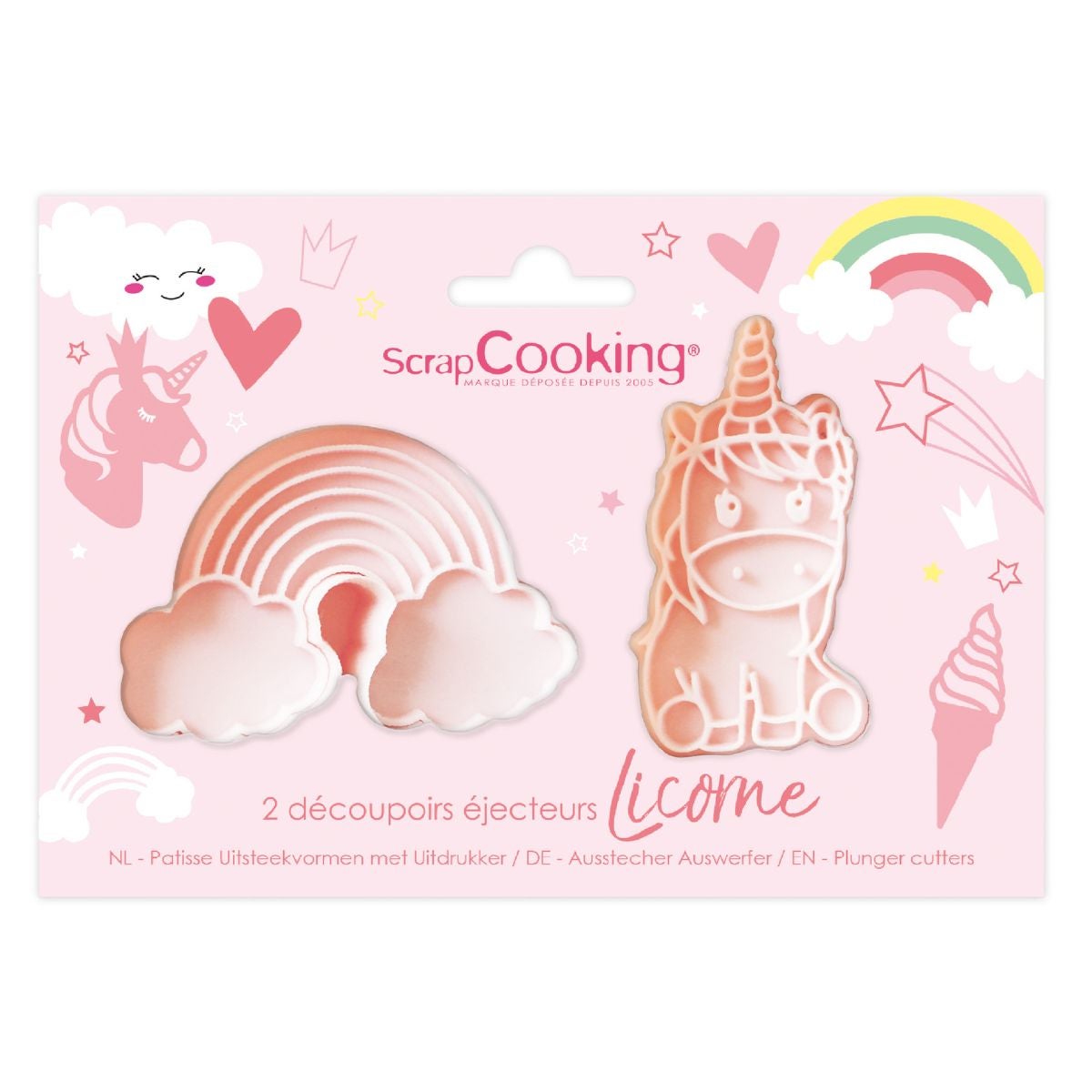 Scrapcooking Plunger Cutters - Licorne pqt/2