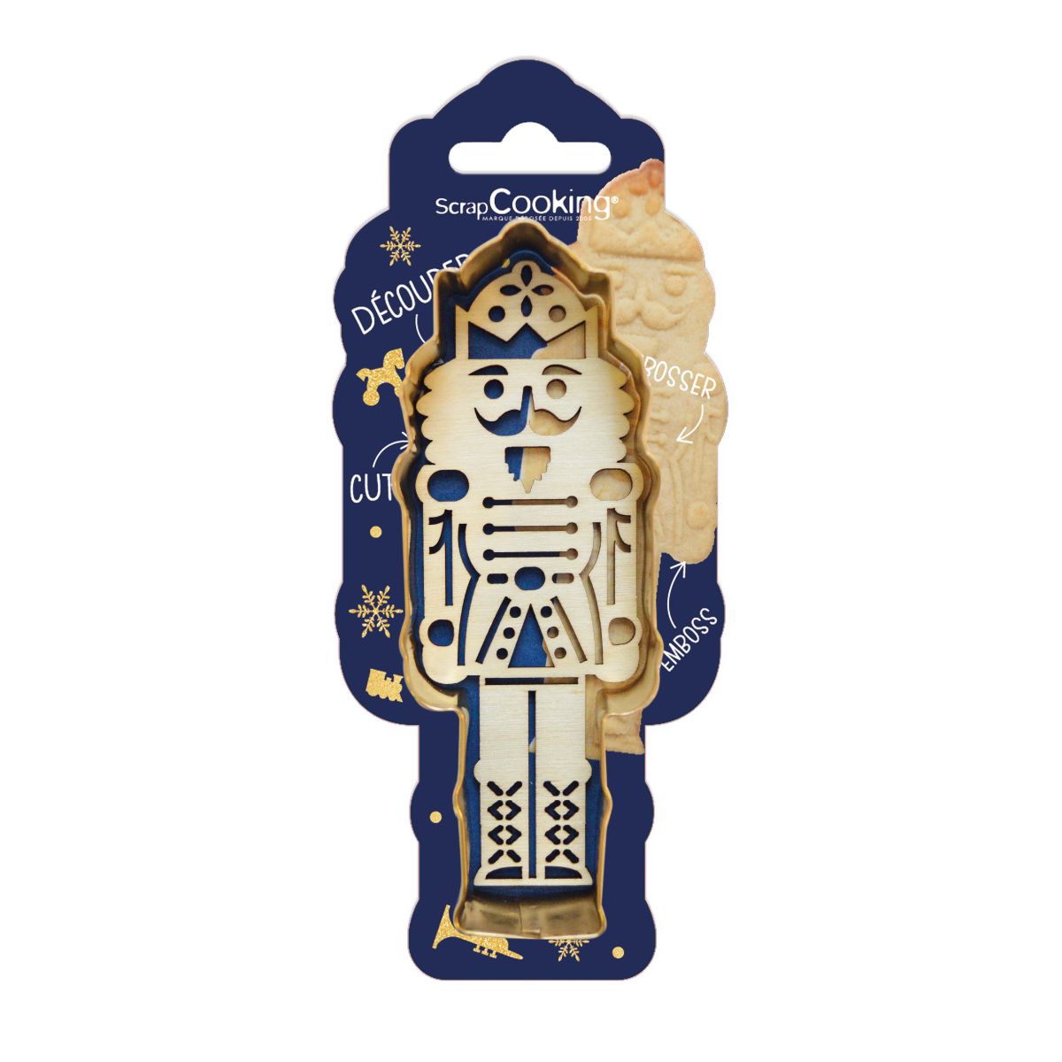 Scrapcooking Emporte-pièce pour Cookie & Gaufreur en Bois - Casse-noisette