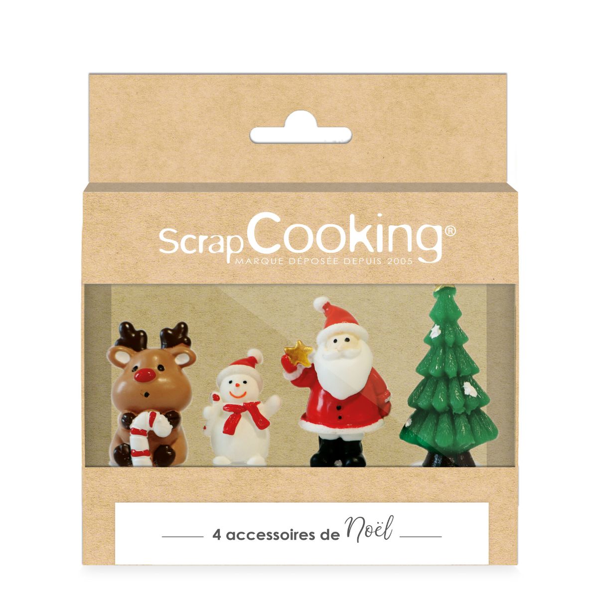 Scrapcooking Sweet Xmas Plastic Cake Toppers set/7