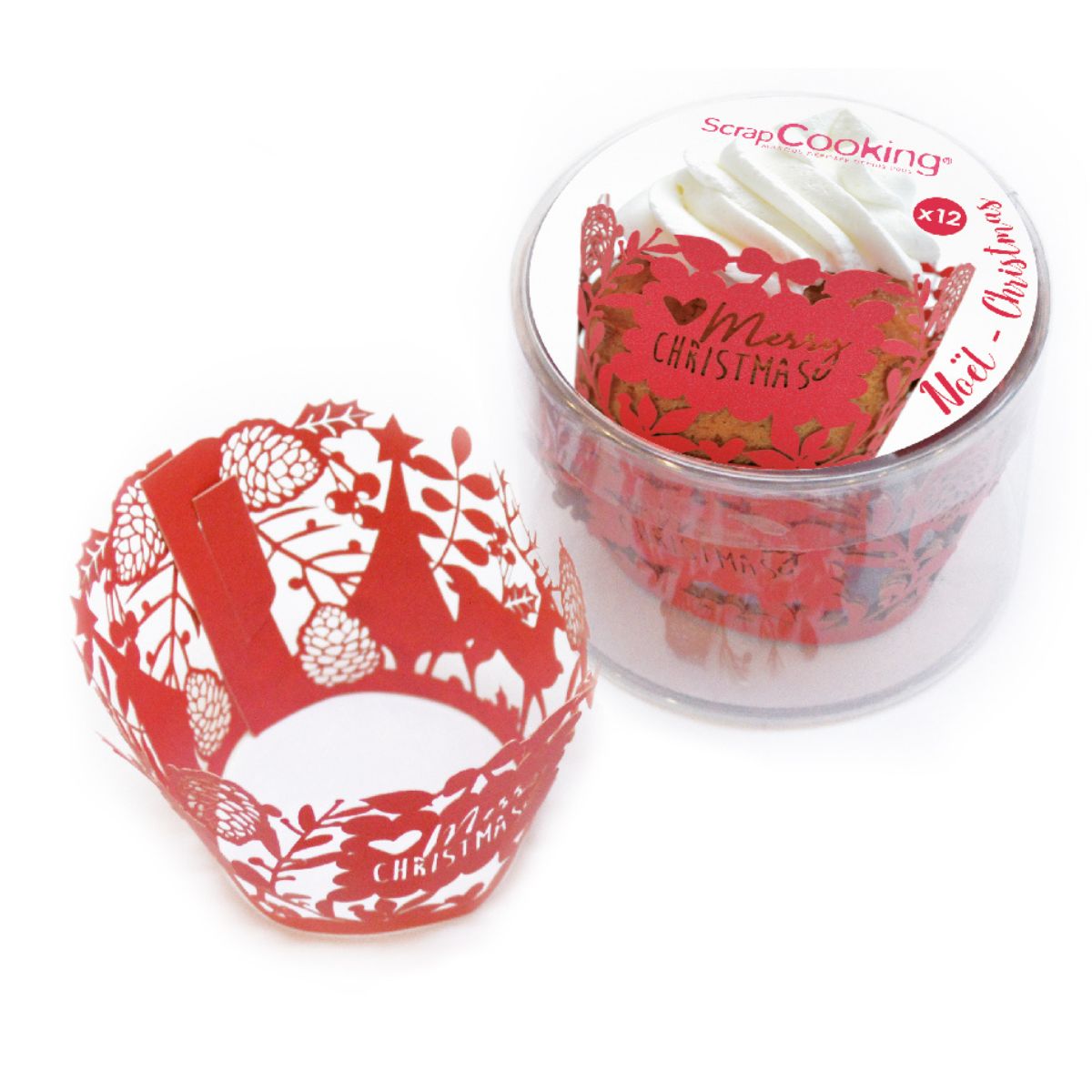 Scrapcooking Caissettes à Cupcake - Noël pk/12