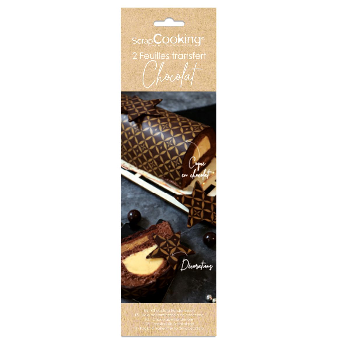 Scrapcooking Chocolat Feuilles Transfert pk/2 - Couture