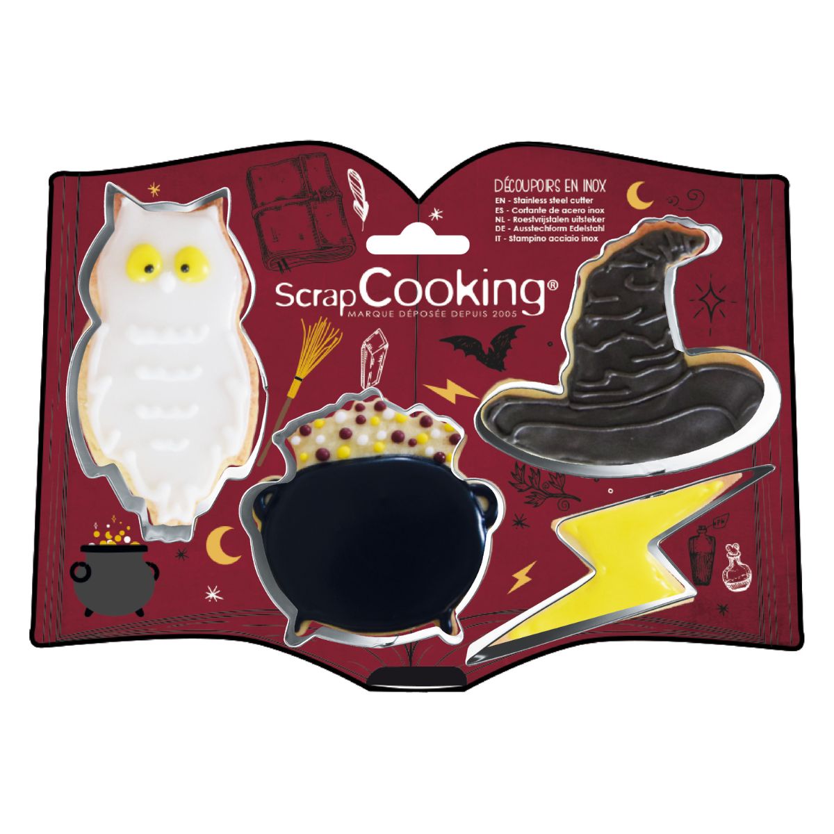 Scrapcooking Emporte-piècess Wizard set/4