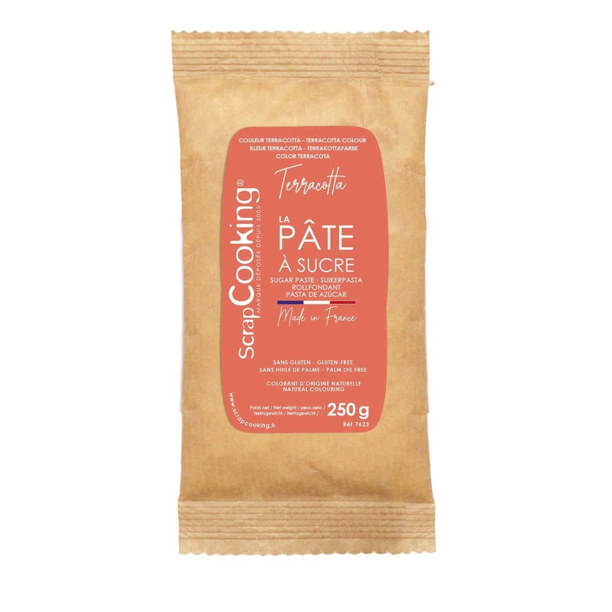 Scrapcooking Sugar Paste 250g - Terracotta (Natural Colour)