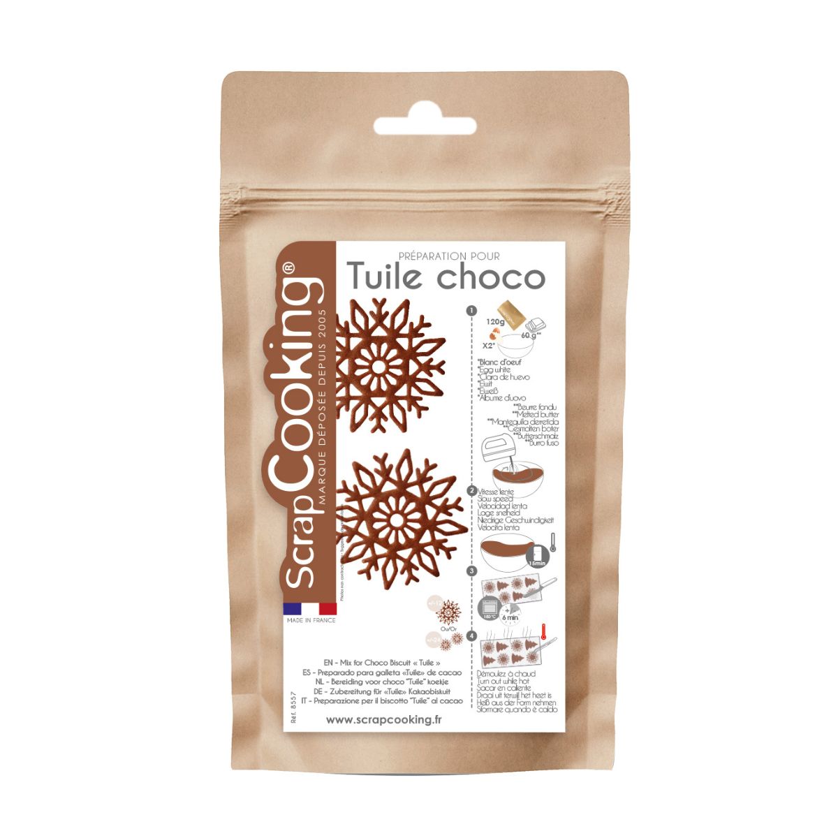 ScrapCooking Mix pour Tuile Chocolat 120 g
