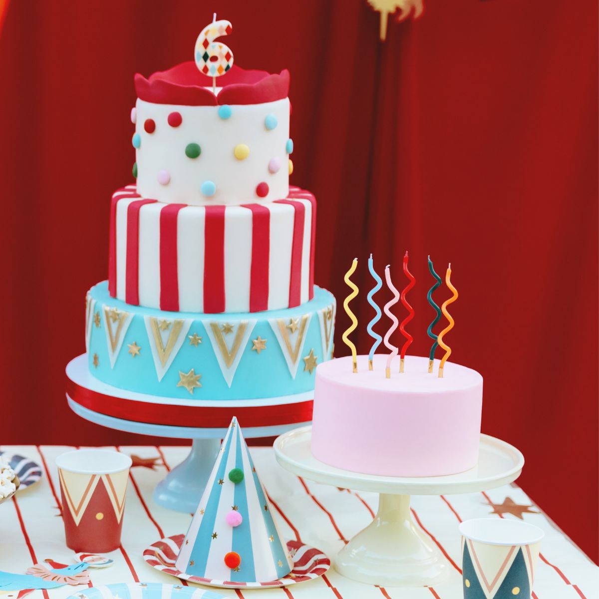 PartyDeco Bougies Arc-en-Ciel Boucle 14 cm 12 pcs