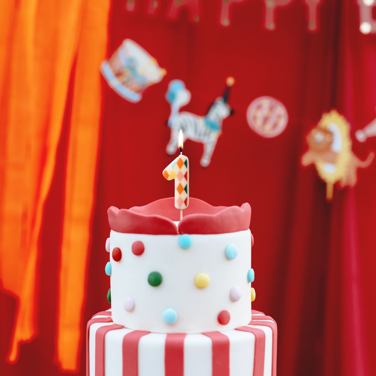 PartyDeco Bougie Chiffre 1 Losange 5,5 cm